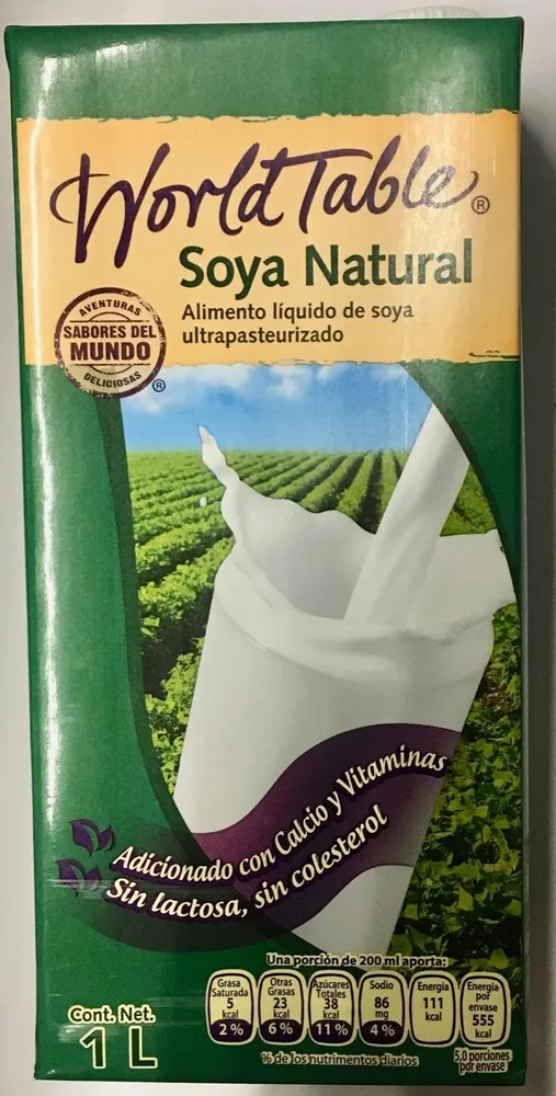 Alimento líquido de soya ultrapasteurizado