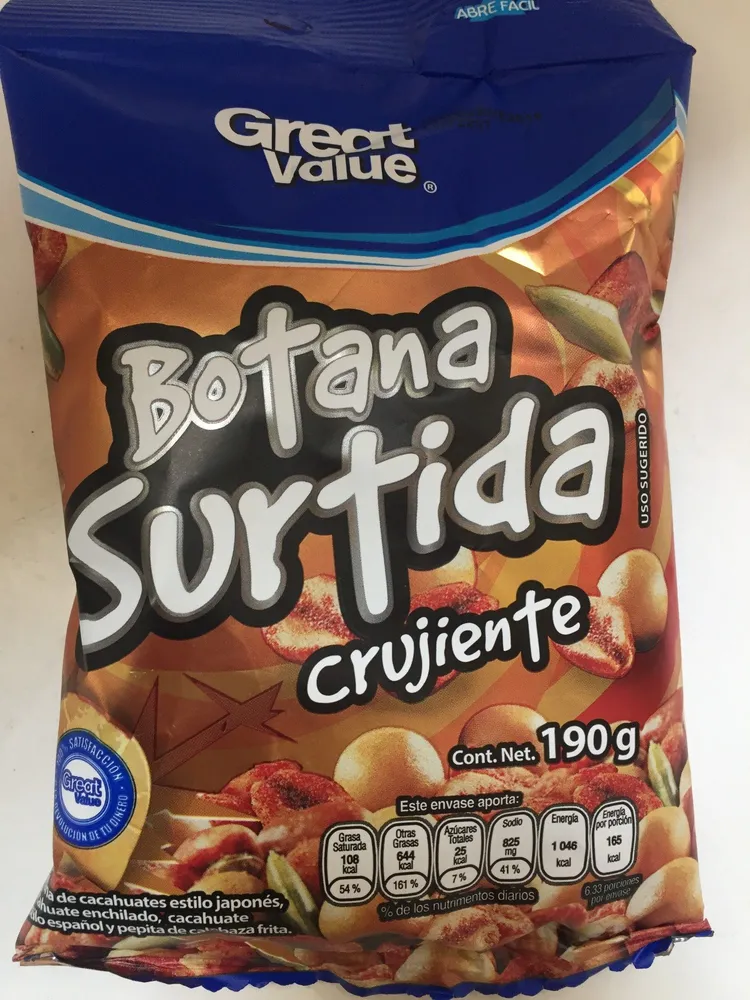 Botana surtida crujiente