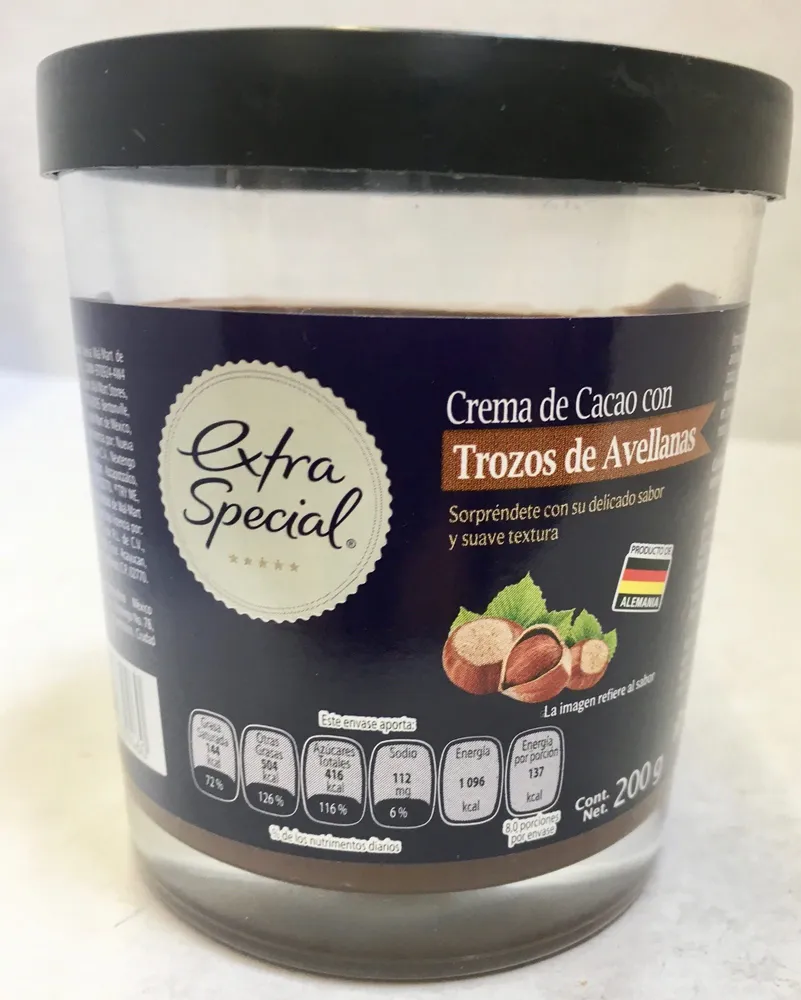 Crema de Cacao con Trozos de Avellanas