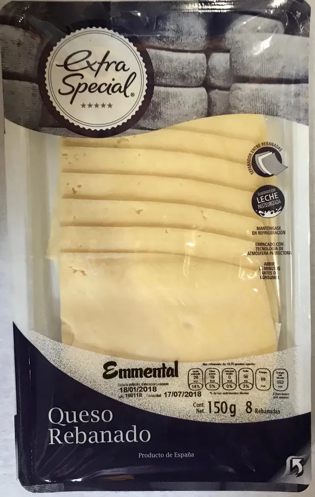 Queso Emmental rebanado