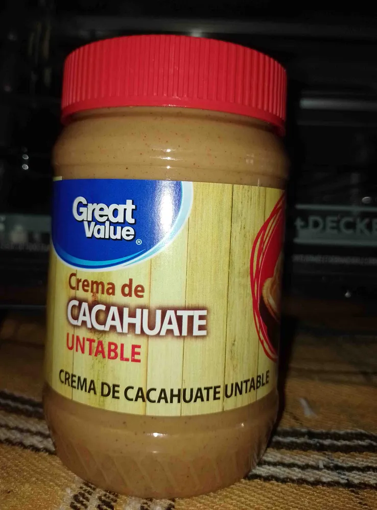 Crema de cacahuate untable Great Value