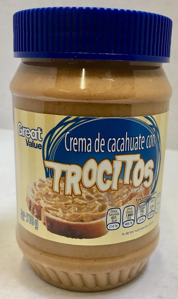 Crema de cacahuate con trocitos