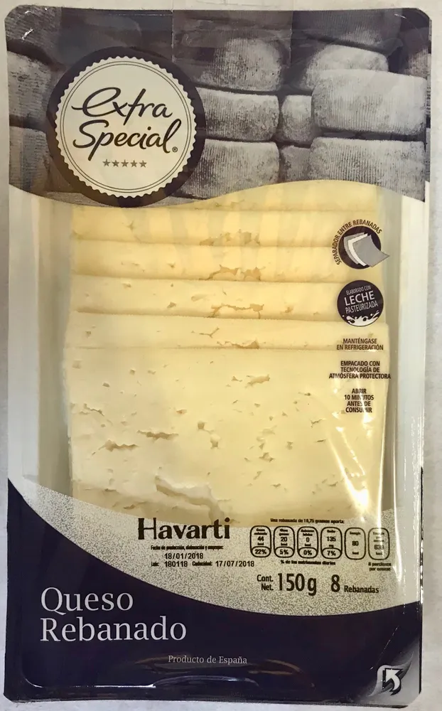 Queso rebanado Havarti