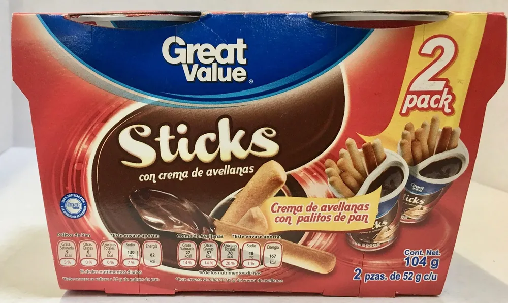 Sticks con crema de avellanas