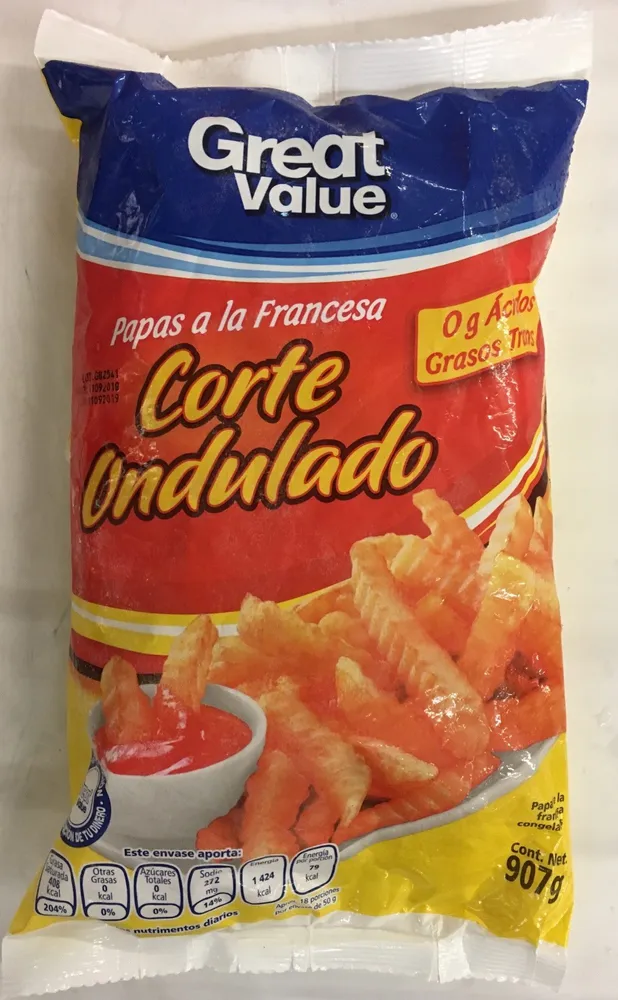 Papas a la francesa corte ondulado Great Value