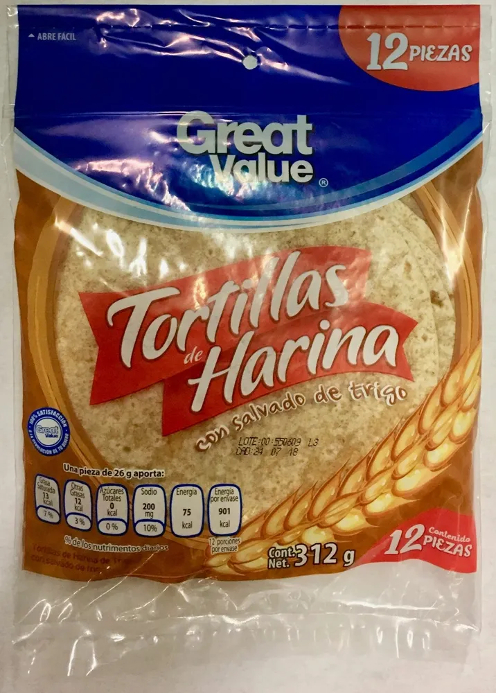 Tortillas de Harina con salvado de trigo