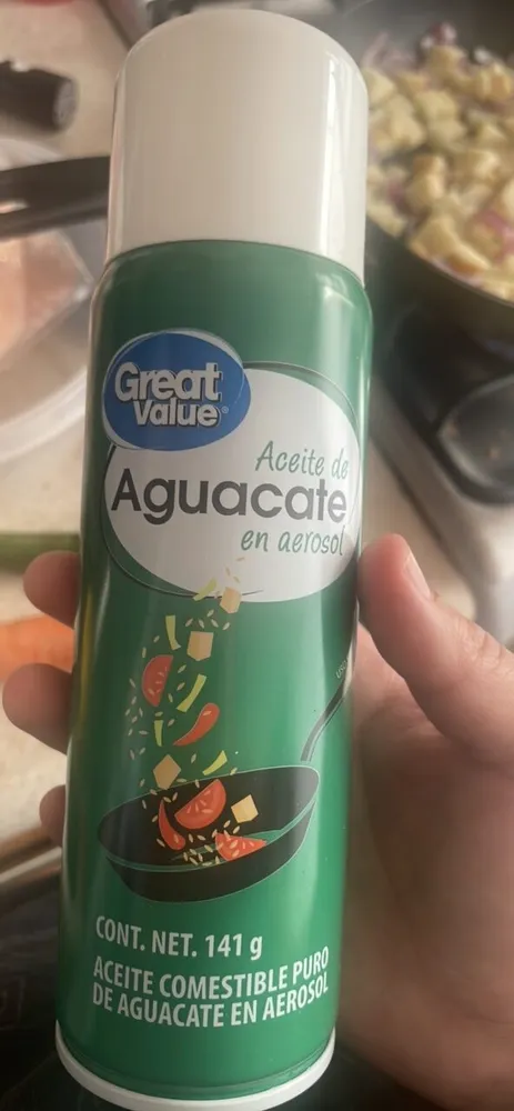 Aceite de aguacate en aerosol