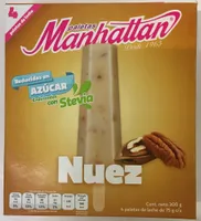 Paletas sabor nuez endulzadas con stevia