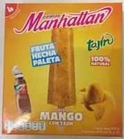 Paleta helada de mango con tajin