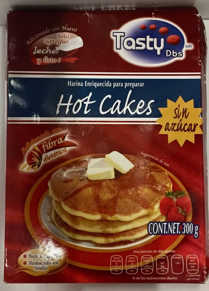 Harina para preparar hotcakes sin azúcar Tasty Dbs