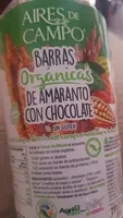 Barras orgánicas de amaranto con chocolate