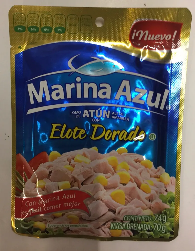 Lomo de atún con elote dorado