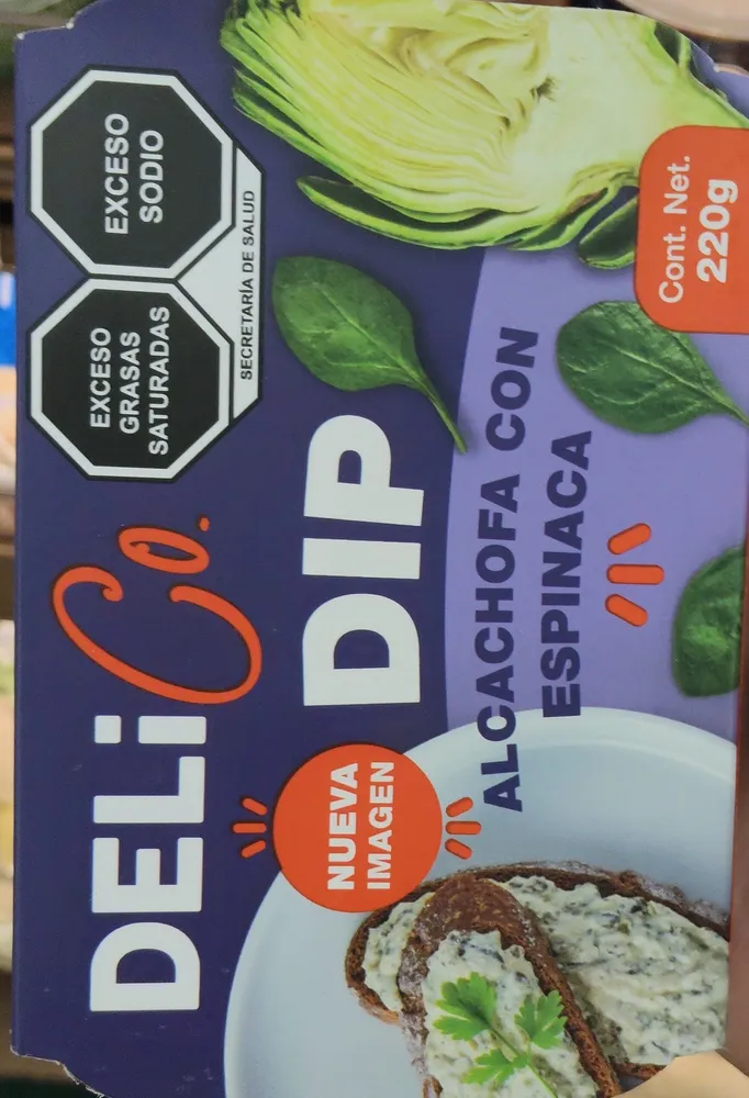 Dip de alcachofa con espinaca