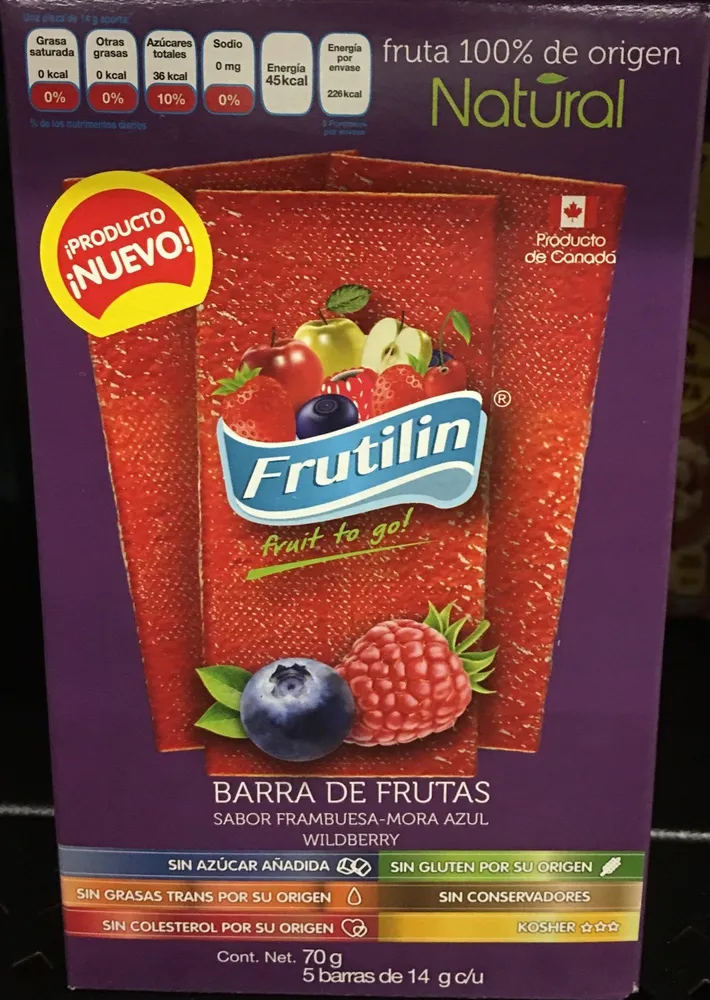 frutilin fruit to go fambruesa, mora azul, wildberry.