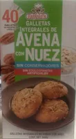 Galletas integrales de avena con nuez