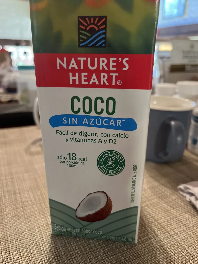 Bebida vegetal Nature's Heart sabor coco sin azúcar 946 ml