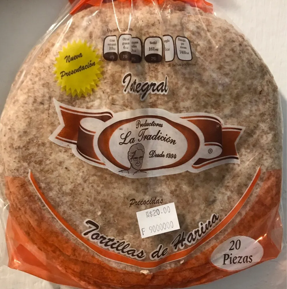 Tortillas de harina integrales