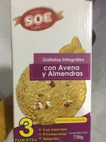 Galletas integrales con avena y almendras