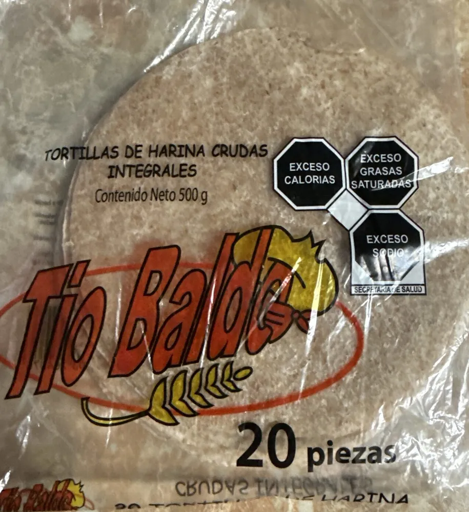 Tortillas De Harina Crudas Integrales