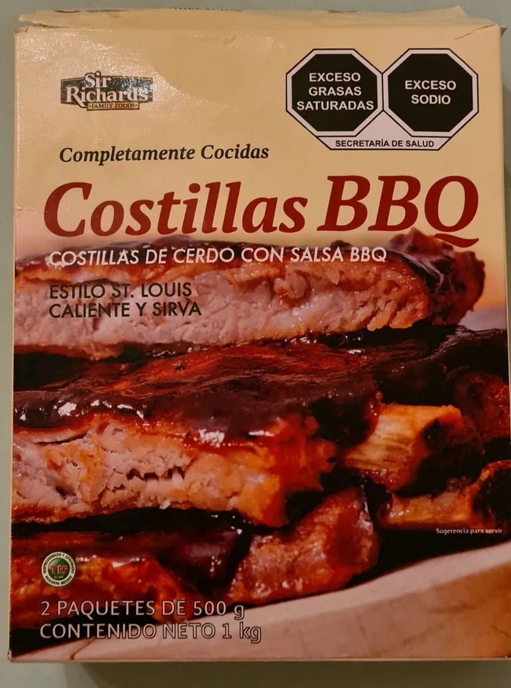 Costillas de cerdo con salsa BBQ