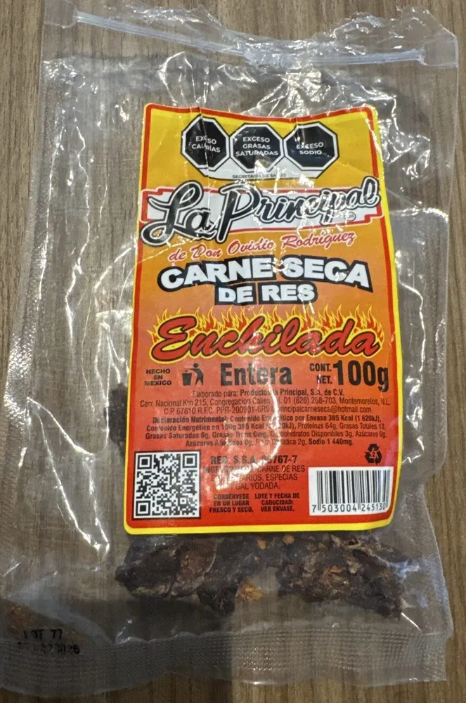 Carne Seca de Res Enchilada