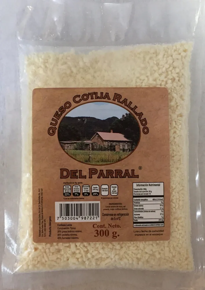 Queso Cotija Rallado Del Parral