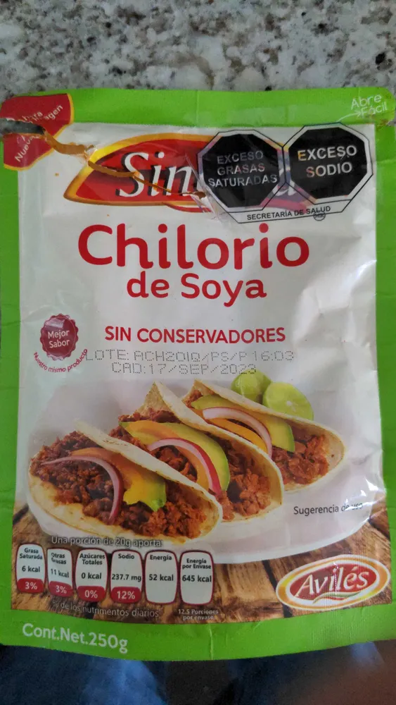 Chilorio de soya