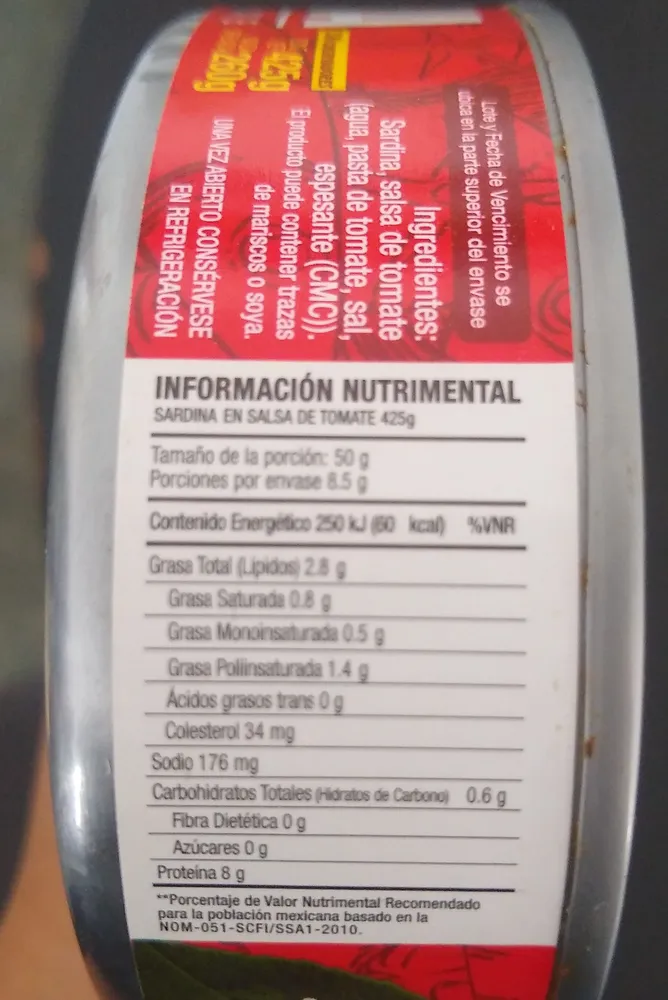 Sardina en salsa de tomate