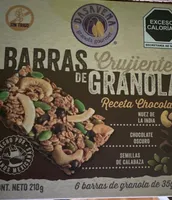 Barras Crujientes de Granola Receta Chocolate