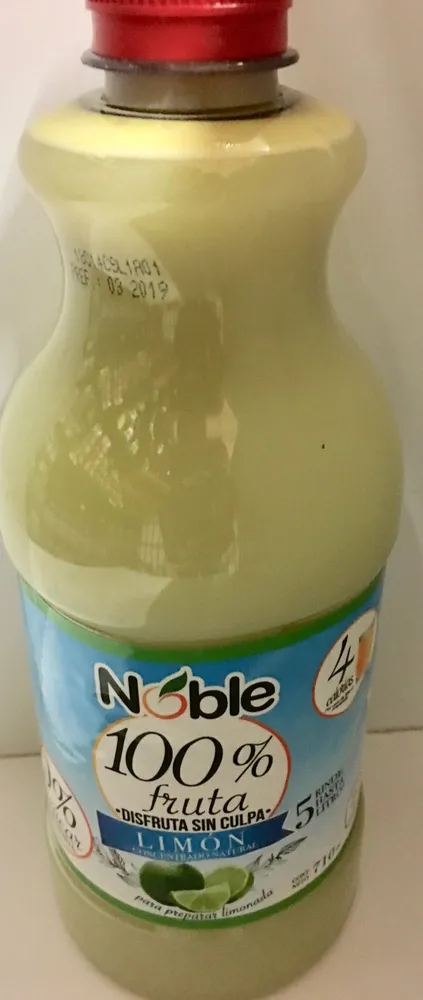 NOBLE 100% FRUTA CONCENTRADO NATURAL LIMÓN