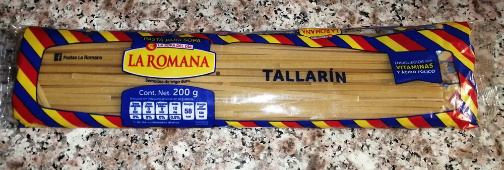 Pasta para sopa tallarín