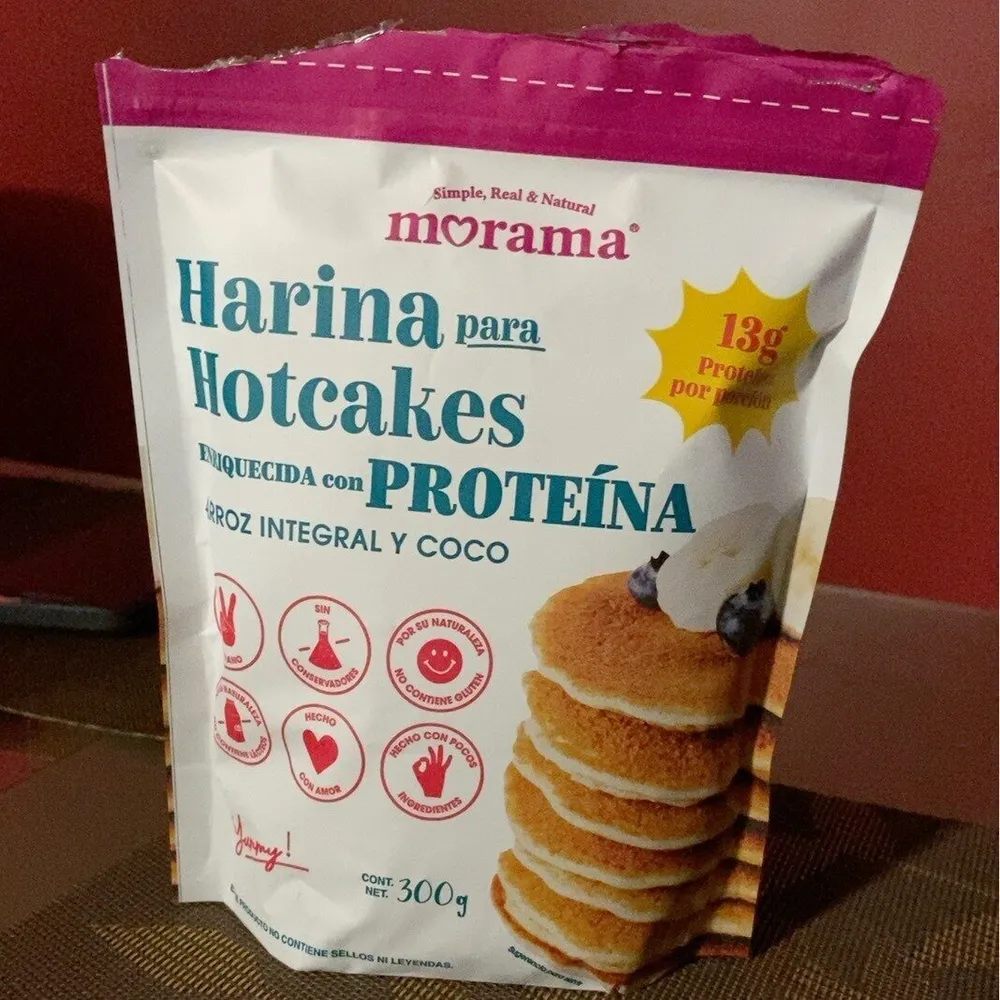 Harina para Hotcakes arroz integral y coco