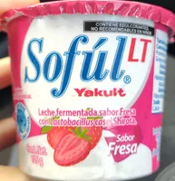 Yogurt con lactobacilos fresa soful