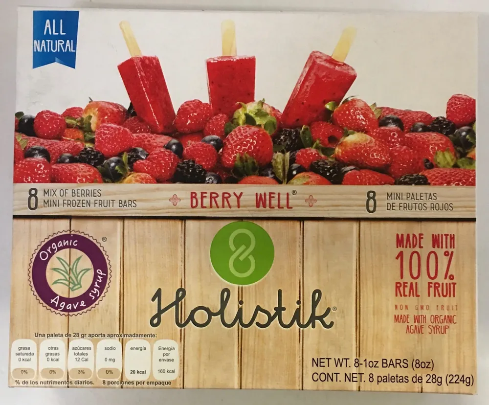Mini paletas de frutos rojos Holistik
