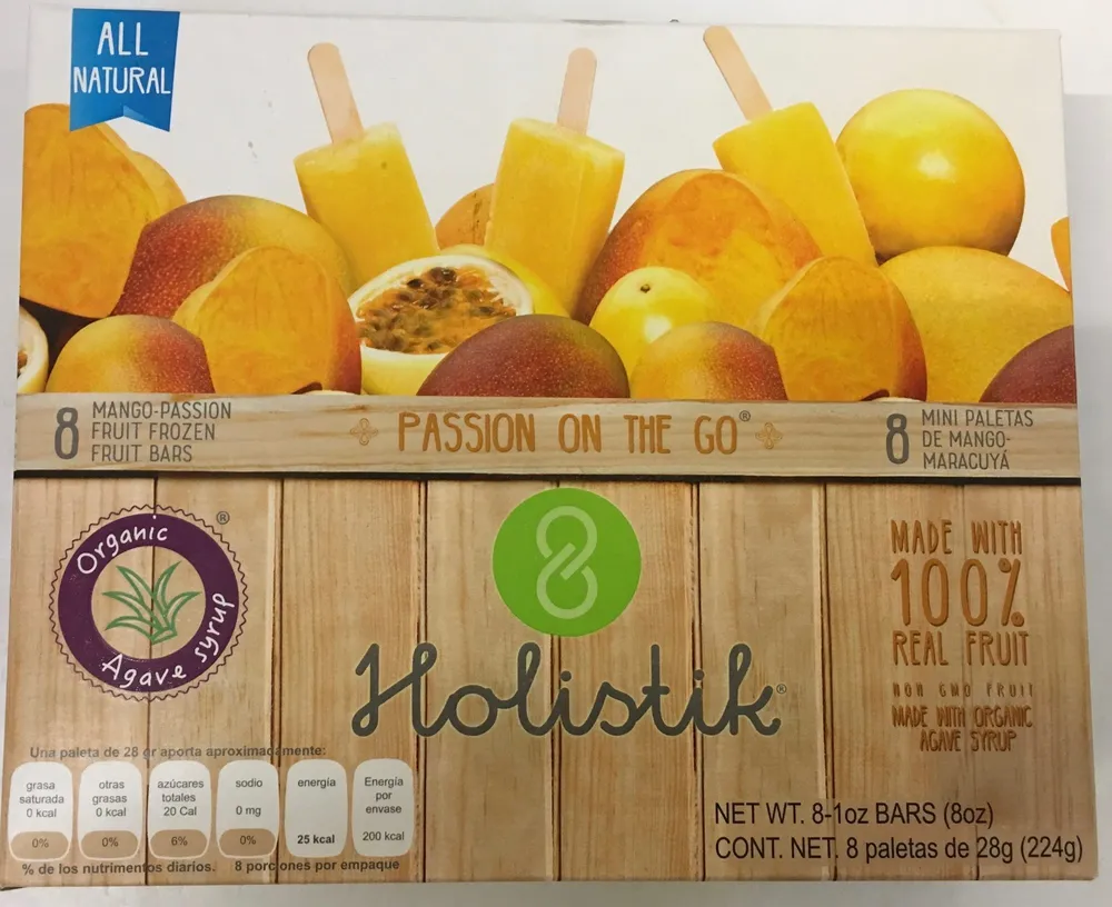 Mini paletas de mango maracuya Holistik