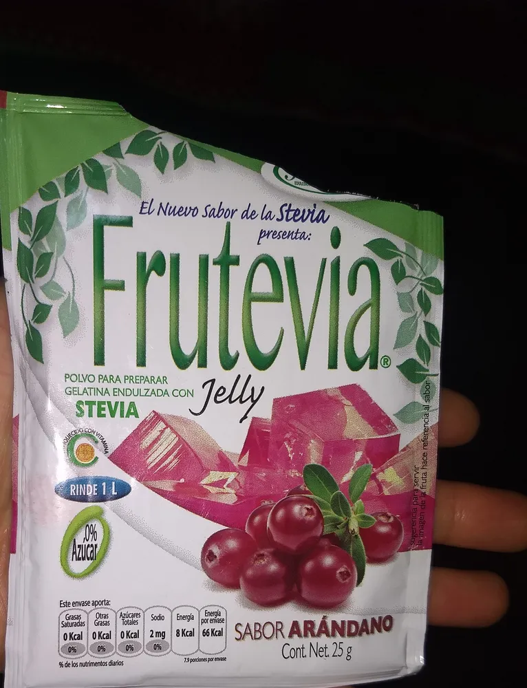Gelatina endulzada con stevia sabor arándano
