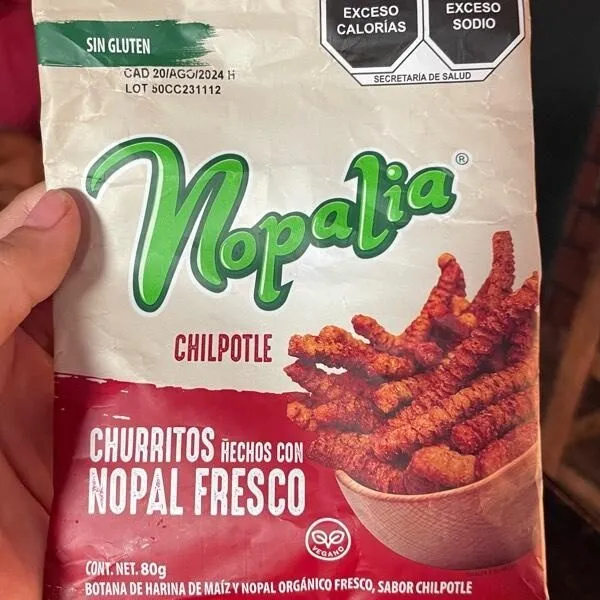 Churritos de nopal sabor chipotle