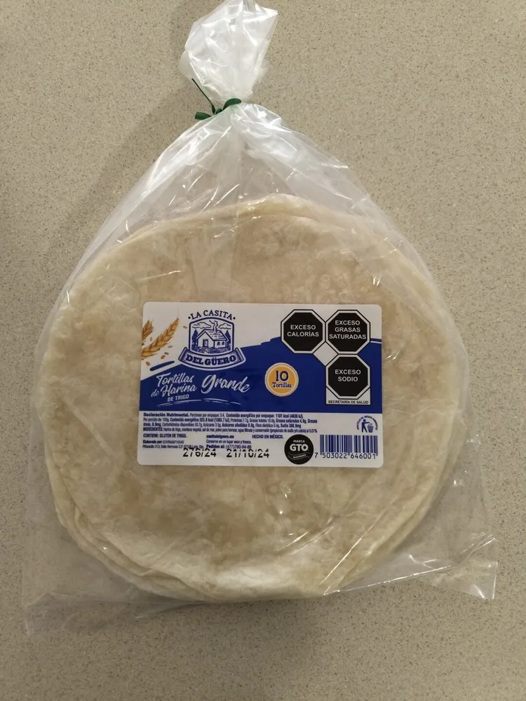 Tortillas de Harina de Trigo Grande