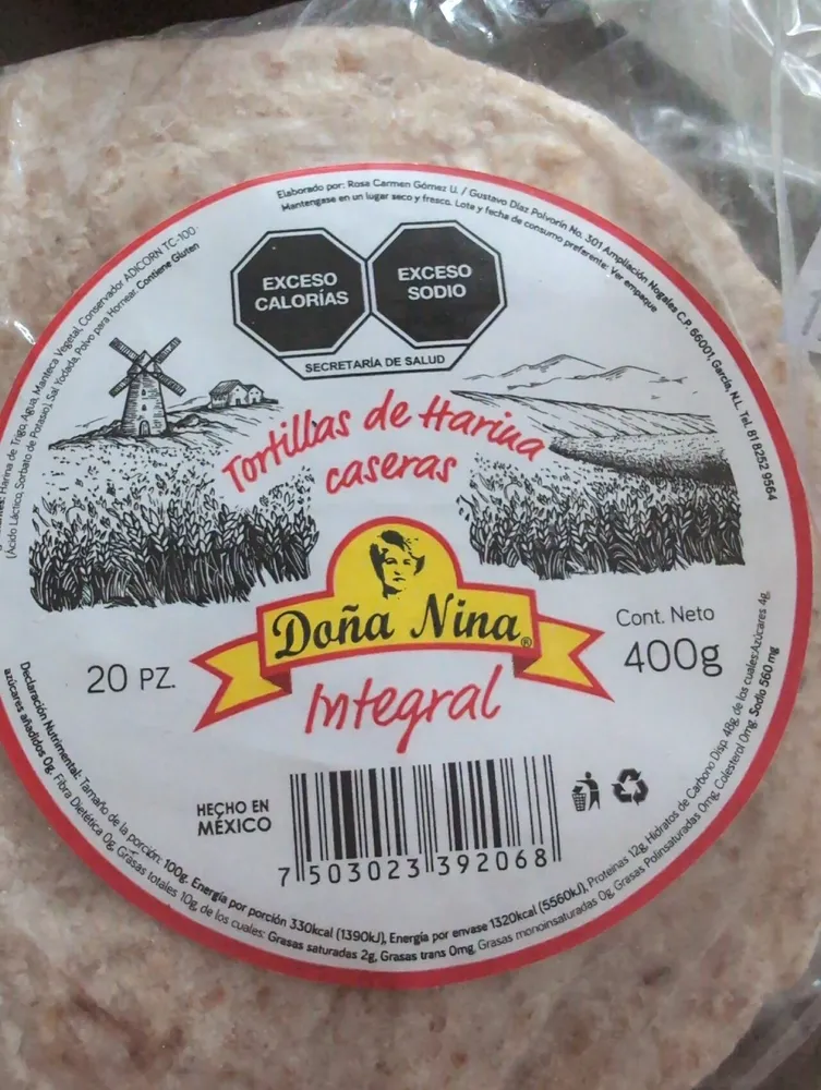 Tortilla De Harina Casera Integral