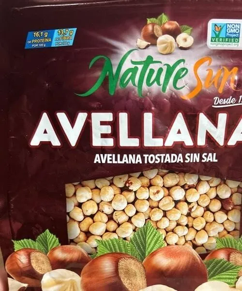 Avellanas tostadas sin sal