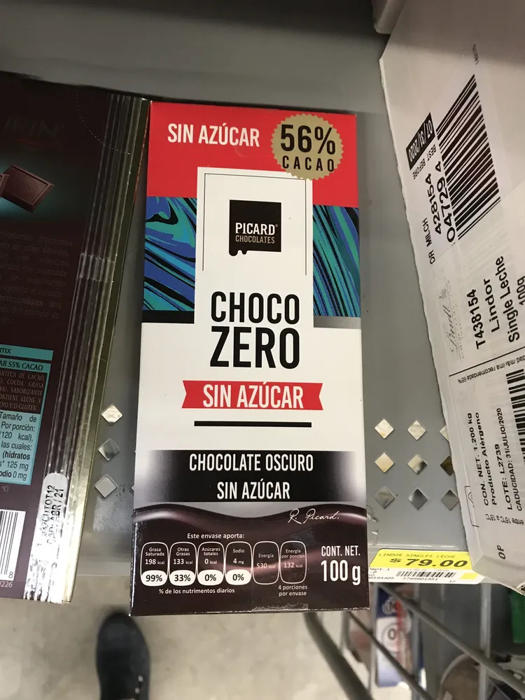 Chocolate oscuro sin azucar