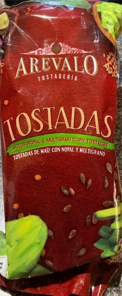 Tostadas de maiz con nopal