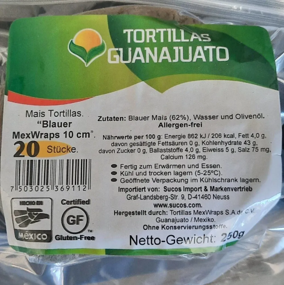 Mais Tortillas "Blauer"