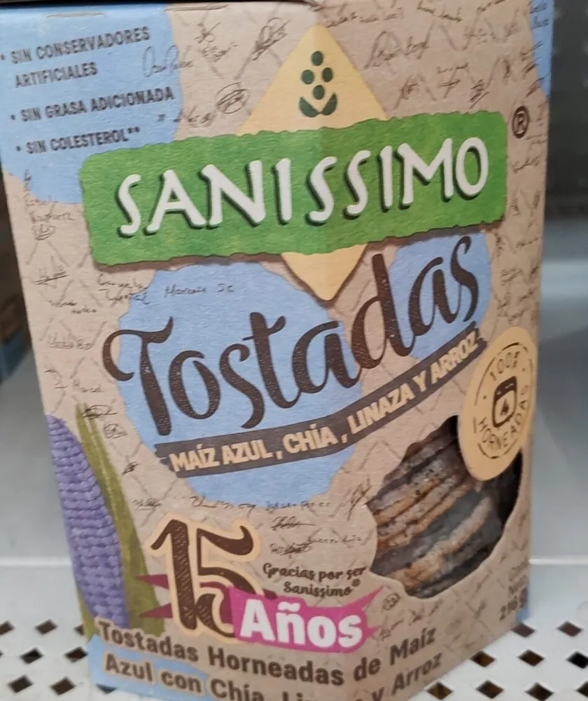 Tostadas De Maíz Azul, Chía, Linaza, Y Arroz