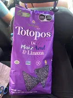 totopos de maíz azul y linaza