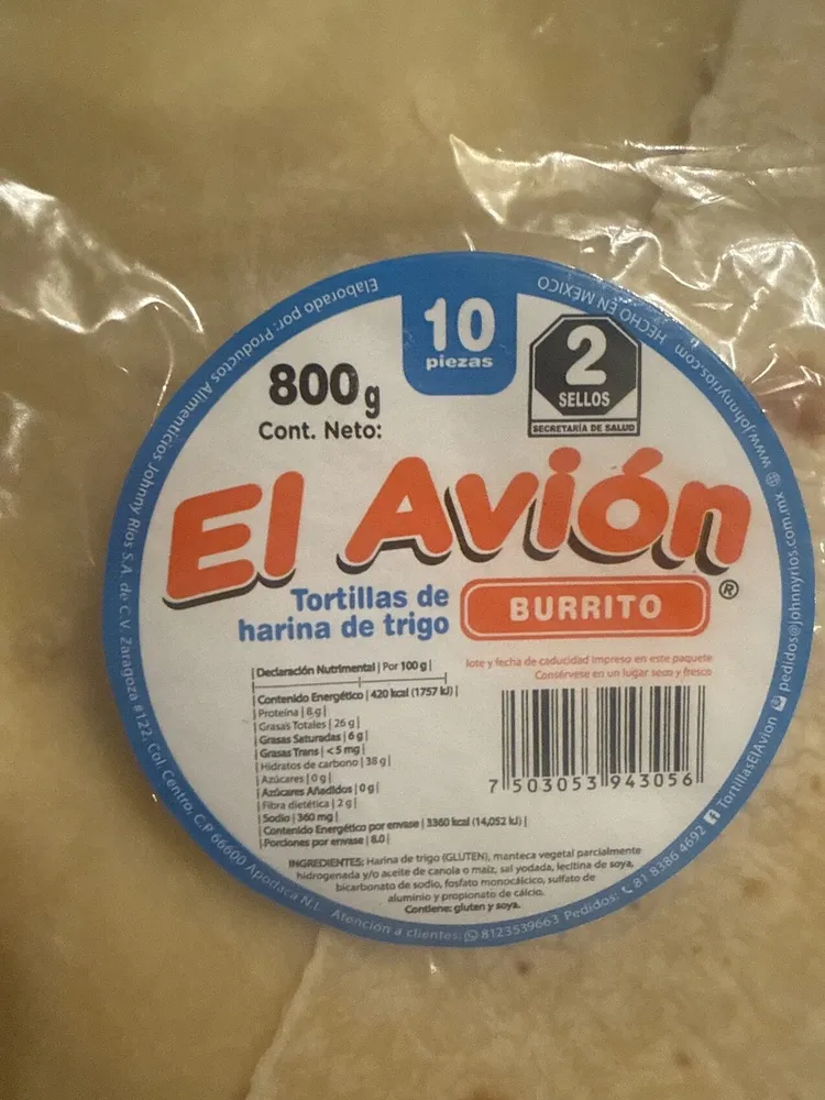 Tortillas De Harina De Trigo- Burrito