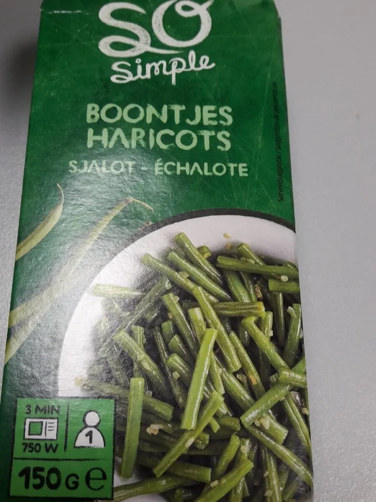 So simple haricots échalote