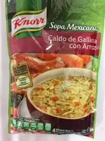 sopa Méxicana caldo de gallina con arroz