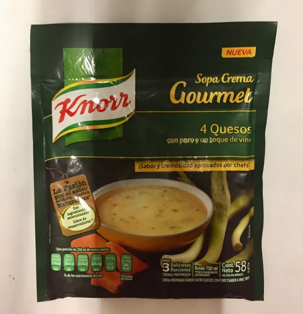 Sopa Crema Gourmet 4 Quesos
