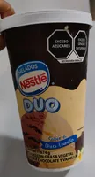Helado con grasa vegetal sabor chocolate y vainilla